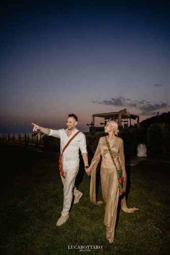 White Dress beach party at Savoy Beach Club Paestum for a destination wedding.